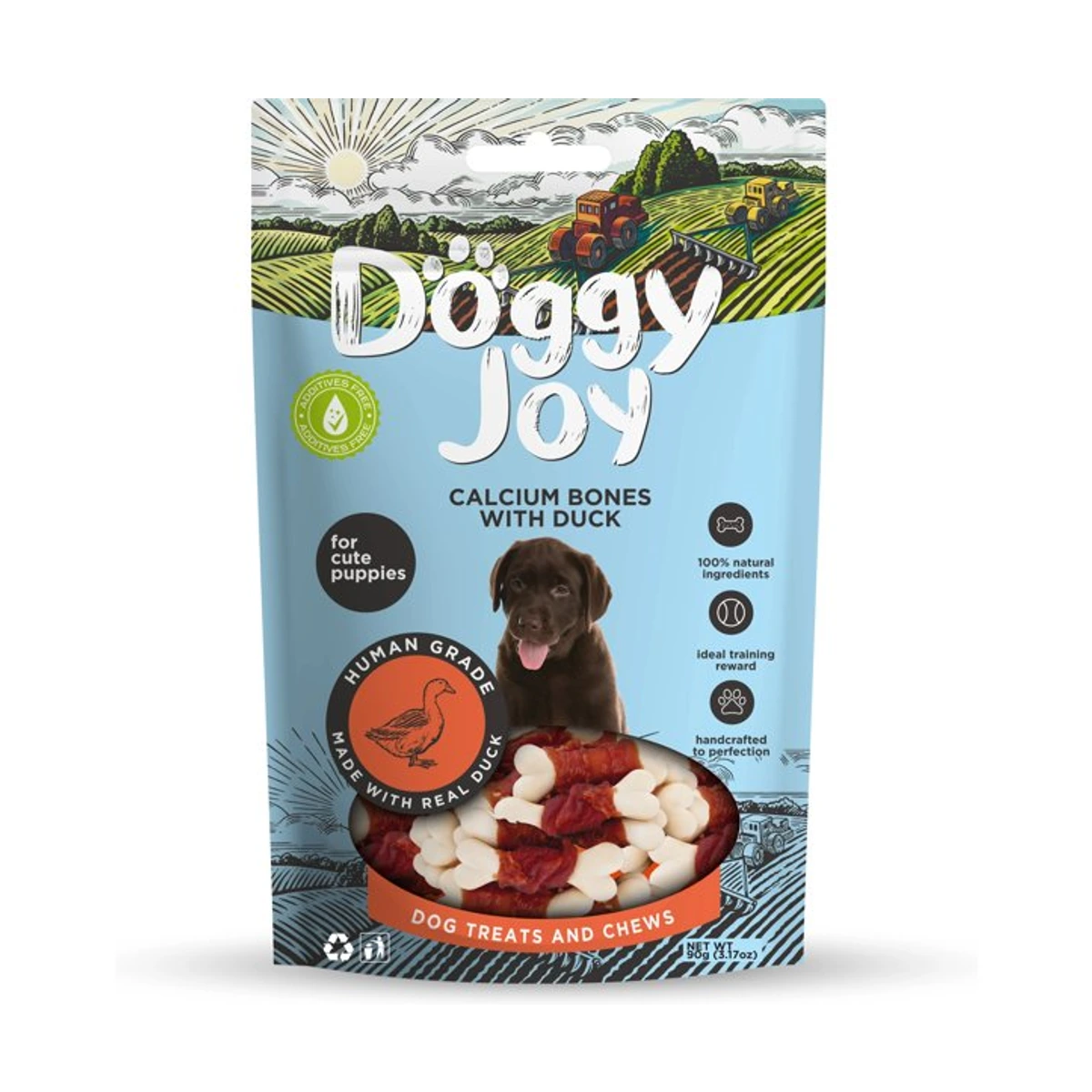 Calcium bones with duck, 90 g, doggy-joy