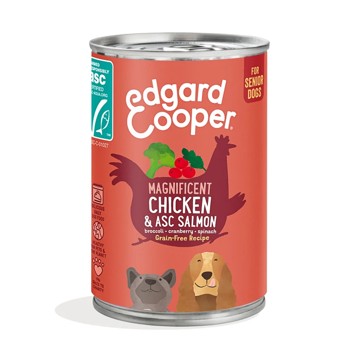 Senior Chicken & Salmón, 400 g, Edgar & Cooper