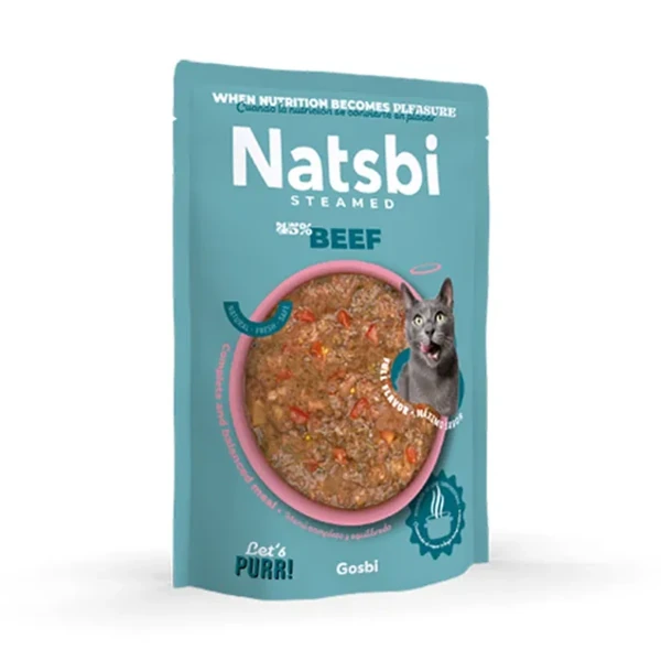Cat Steamed Beef, 80 g, Natsbi