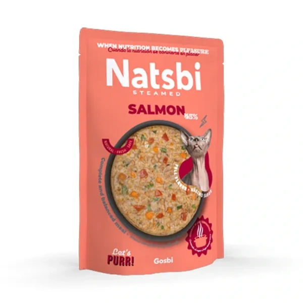 Cat Steamed Salmon, 80 g, Natsbi