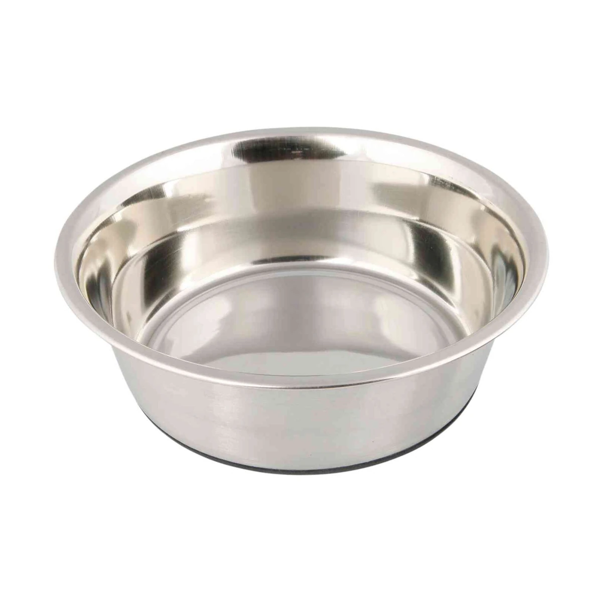 Comedero Acero Inox, Base Caucho 1.0 l, ø17 cm