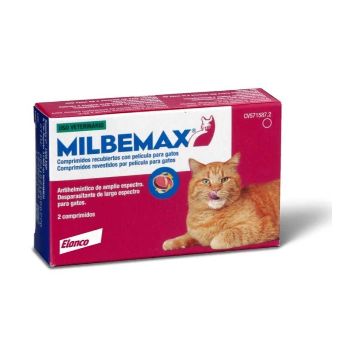 Milbemax Gato Grande 2-12kg 16/40 Mg 2 Comp.