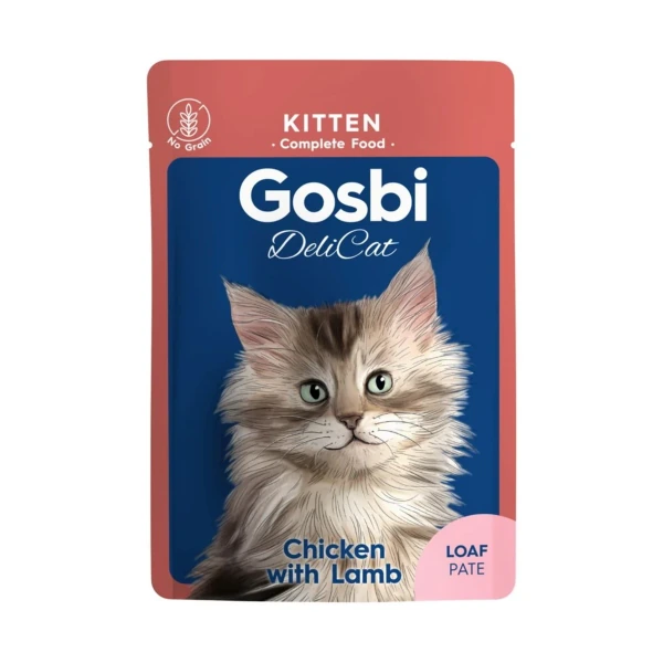 [00915097] Gosbi Delicat Kitten Chicken & Lamb Loaf (16) 70gr·