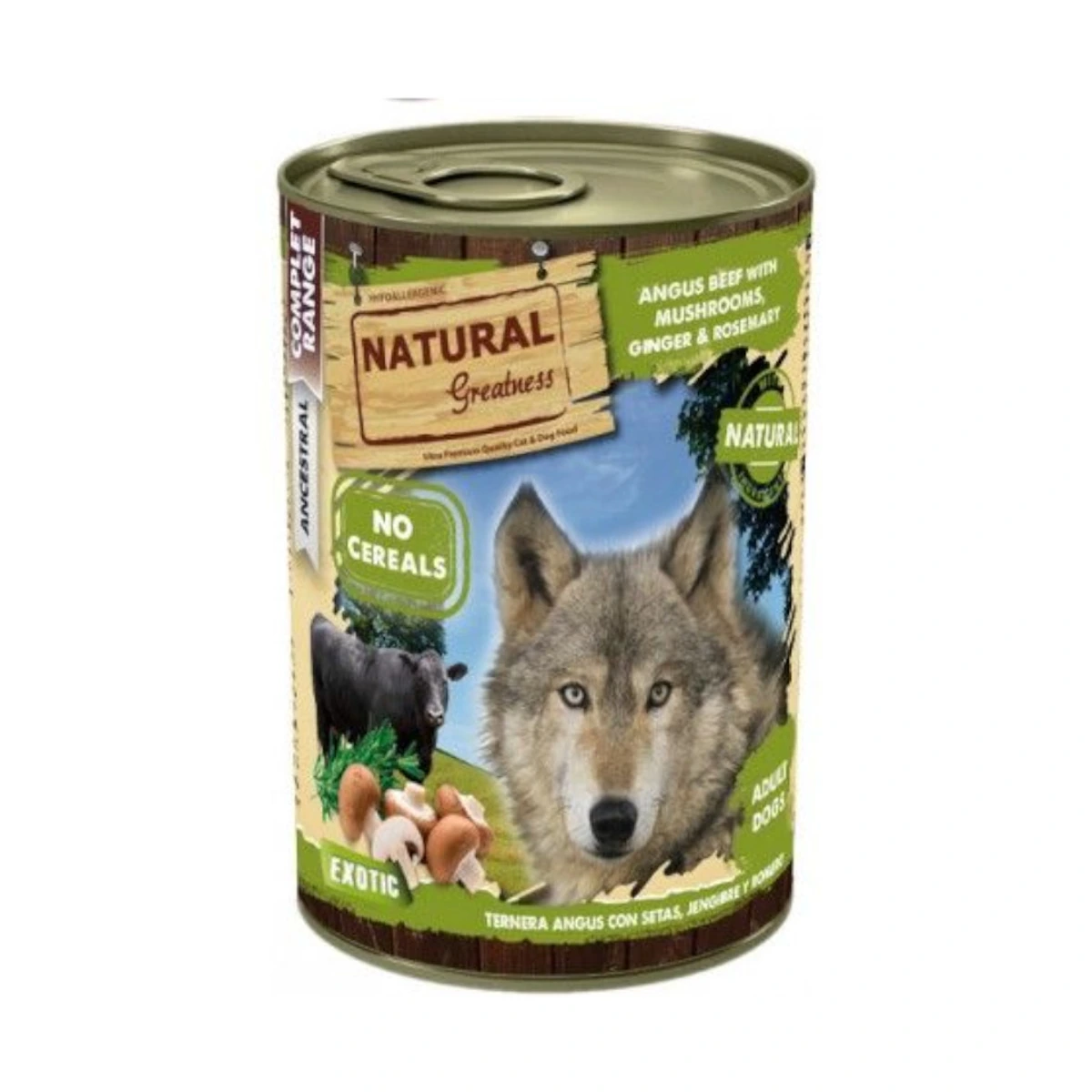 [00626069] Natural G Dog Angus ,Setas, Jenjibre y Romero 400gr·