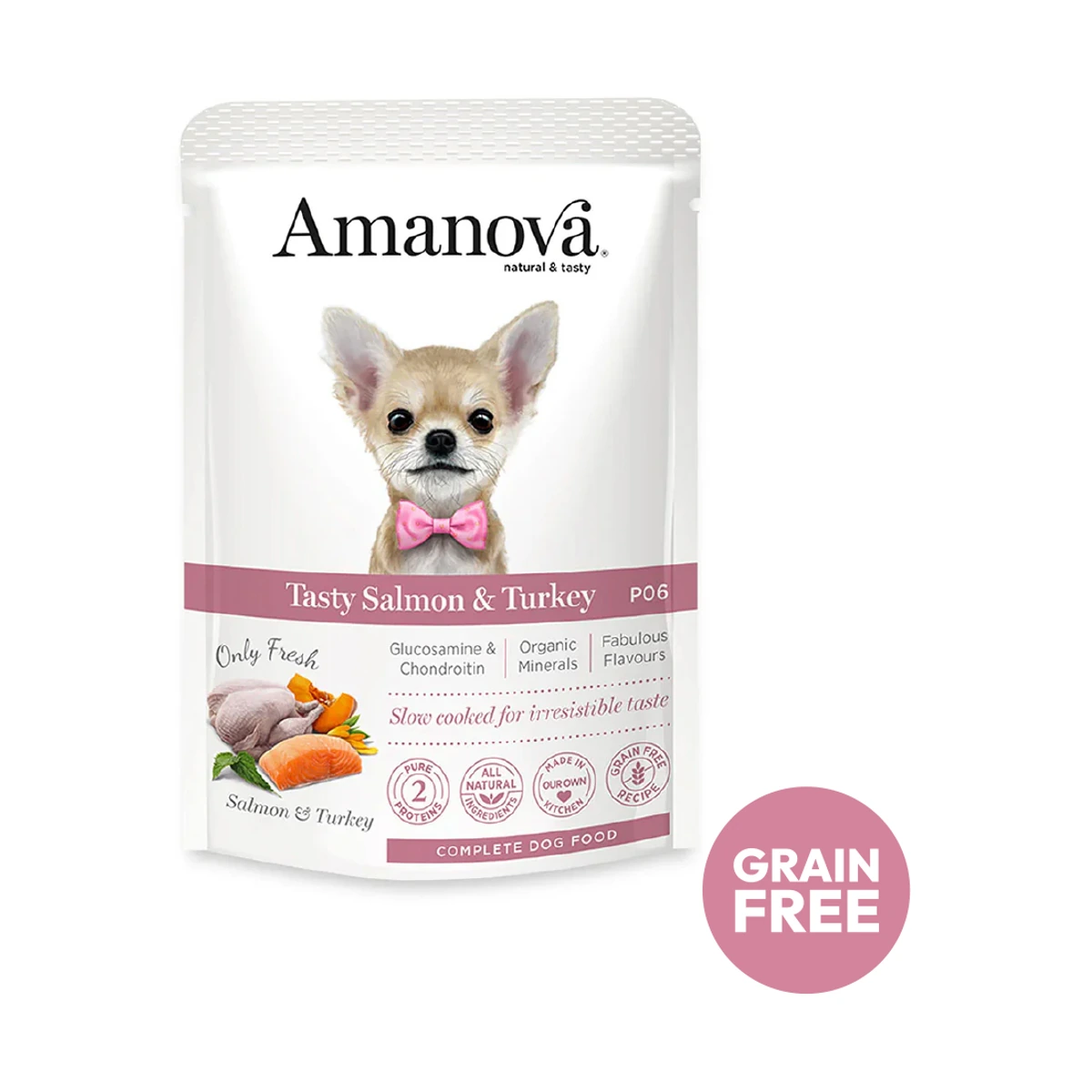 P06 Pouch Dog Tasty Salmon & Turkey 100