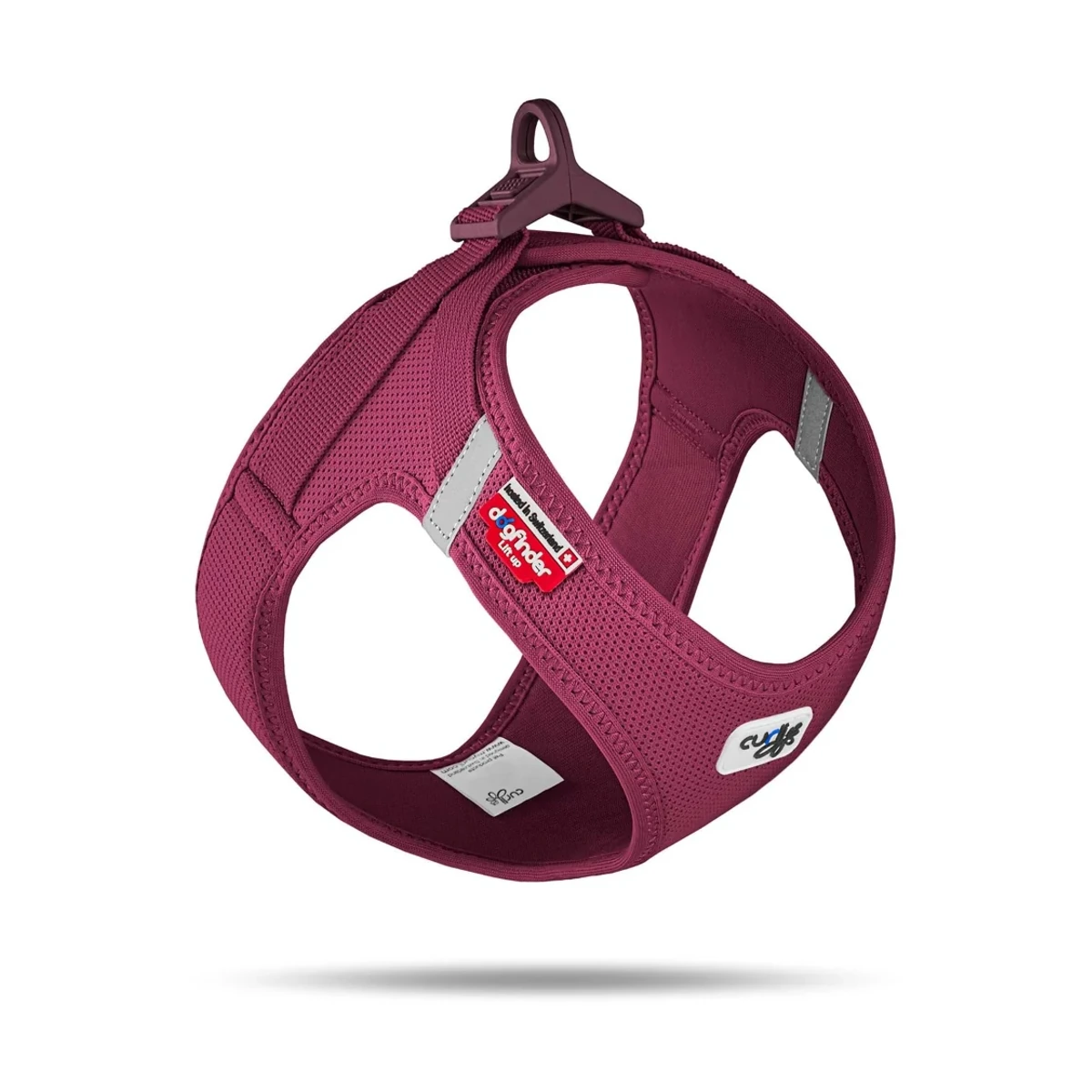 Curli Arnés Air-Mesh CLASP ruby (burdeos) M