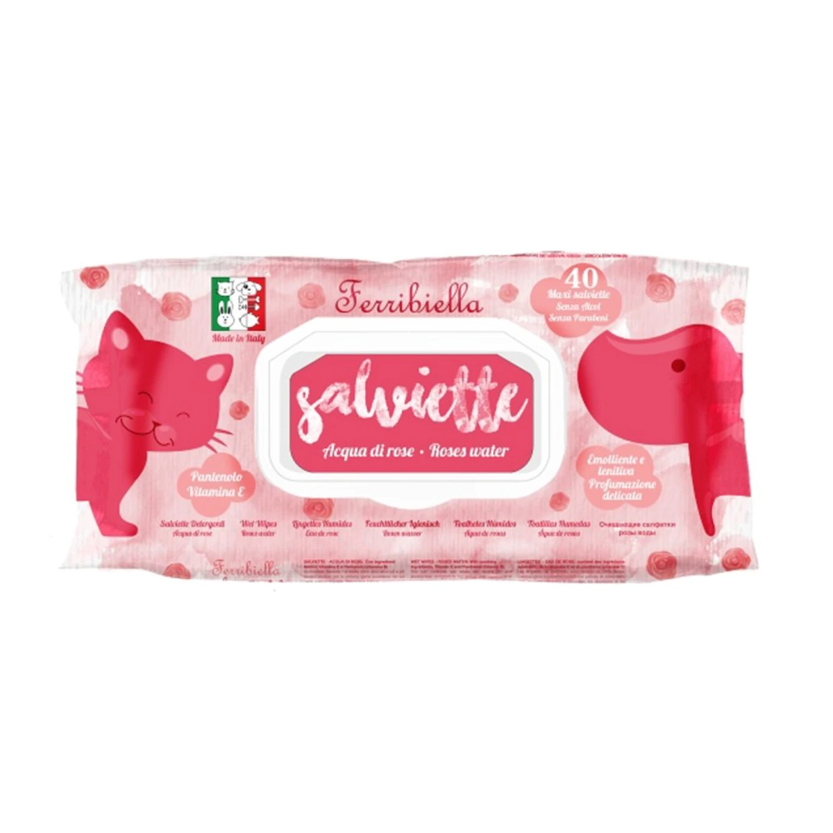 Toallitas Agua Rosas 40