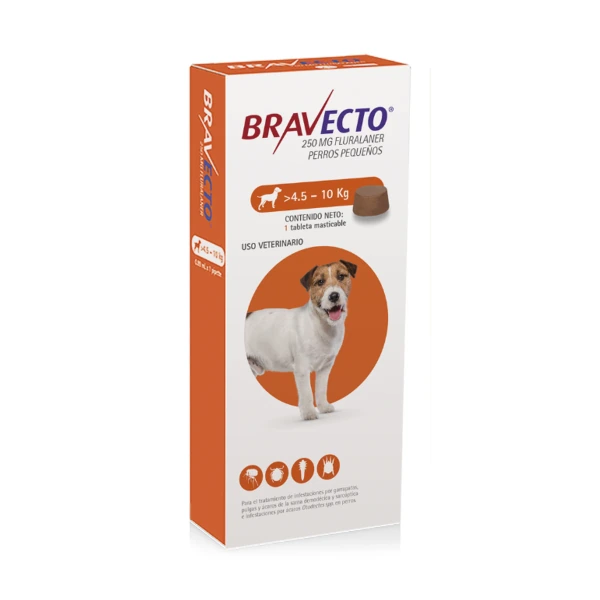 Bravecto 250mg - >4,5 - 10kg - 1 COMP