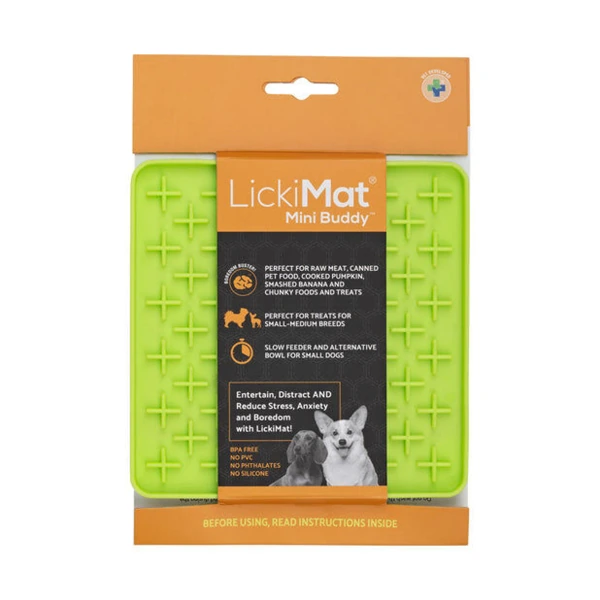 Lickimat Mini Buddy Perro Verde
