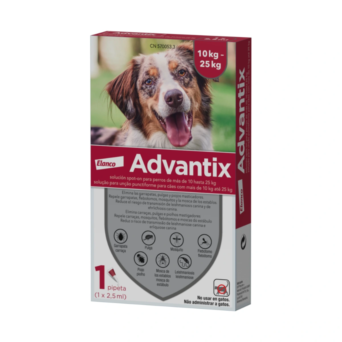 Advantix 1x 2, 5 Ml 10-25 Kg (1 Pipeta)