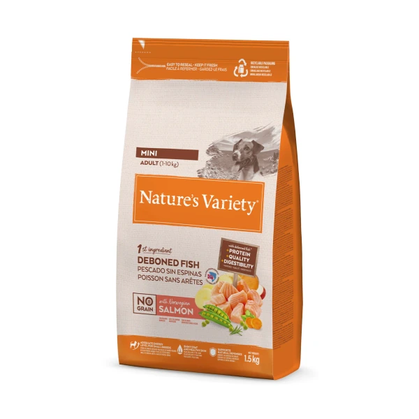 [00624089] Variety Dog No Grain Mini Ad Salmon 1,5 kg·