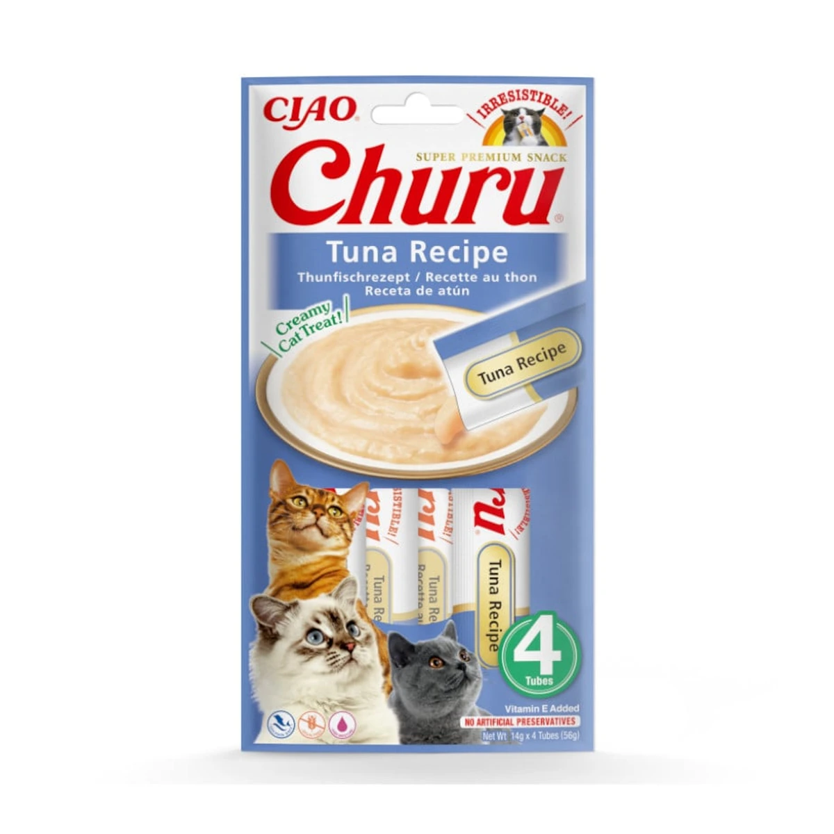 Churu Tuna recipe pack de 4 tubos, churu