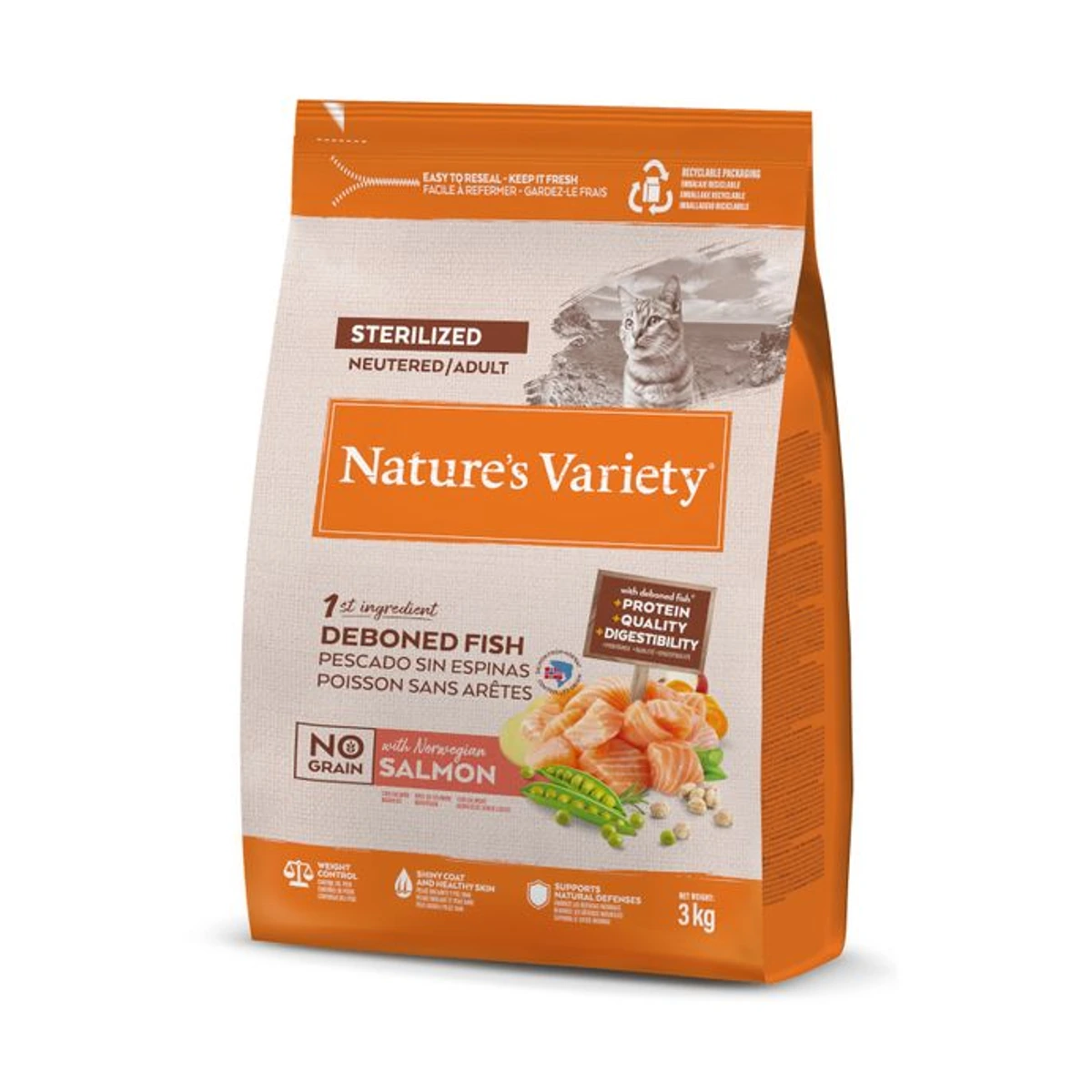 [00624130] Variety Cat No Grain Steril Salmon 3 kg·
