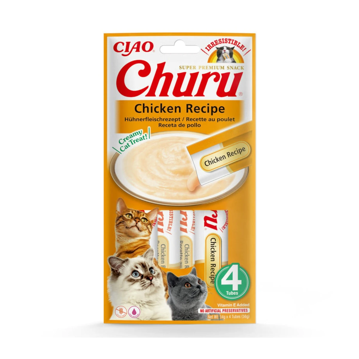 Churu Receta de pollo 1Unid x4, churu