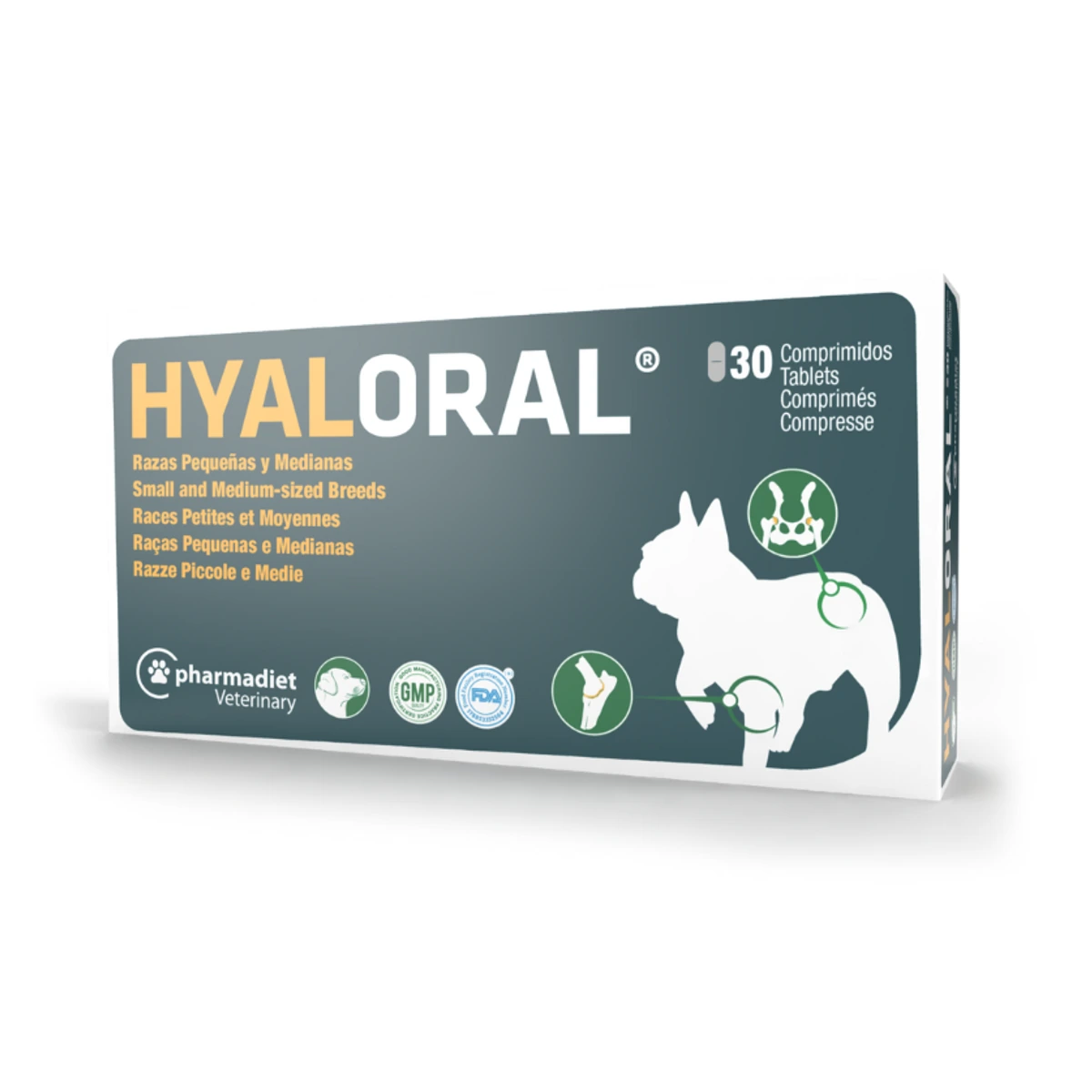 HYALORAL perros pequeños y medianos 30 comprimidos