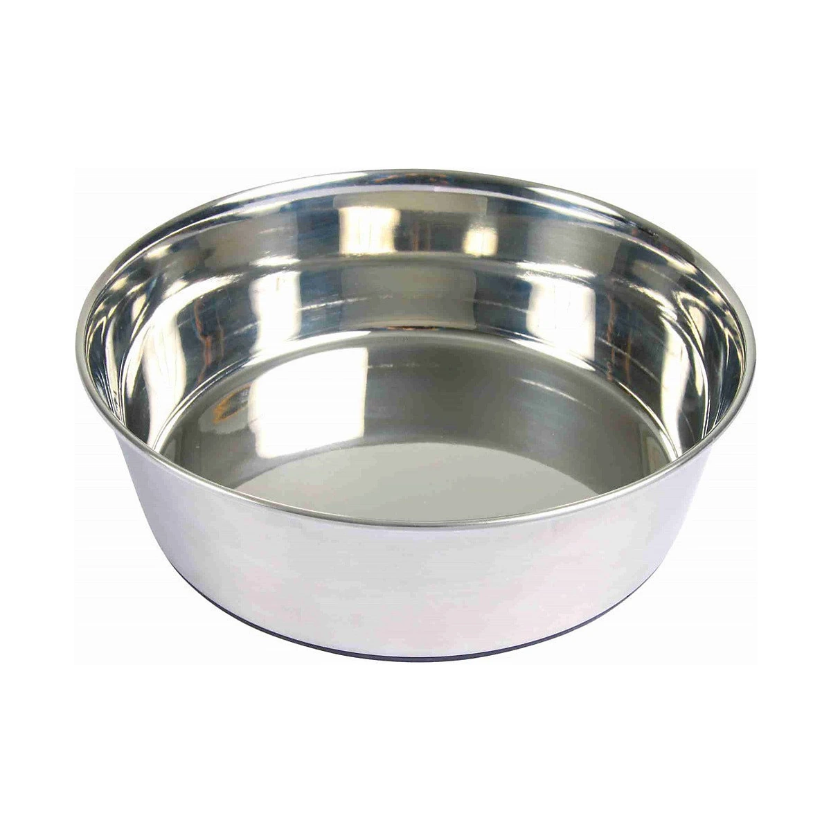 Comedero Acero Inox, Base Caucho 1.7 l, ø21 cm