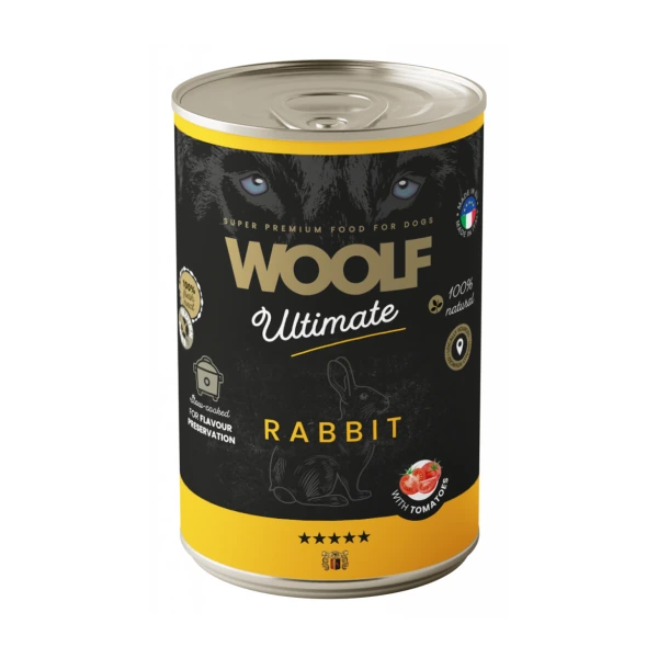 Woolf Ultimate Húmedo Perro - Conejo, 400 g, woolf
