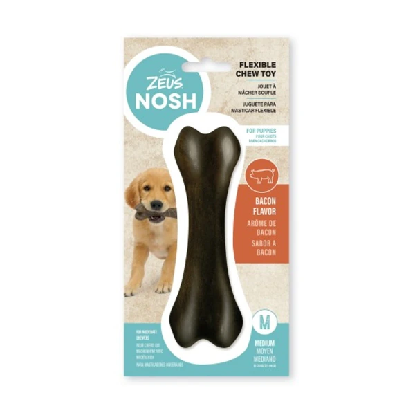 Zeus Nosh Flexible Pupies Hueso, Bacon, 15cm · 15 cm