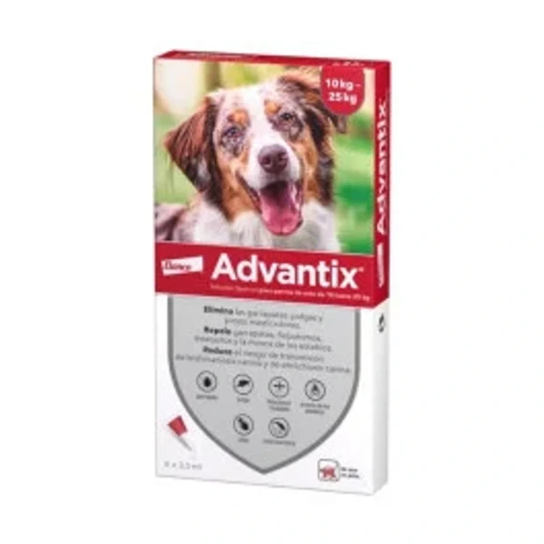 [01303017] ADVANTIX PERRO 10-25 KG. (4P) 2,5 ML.·