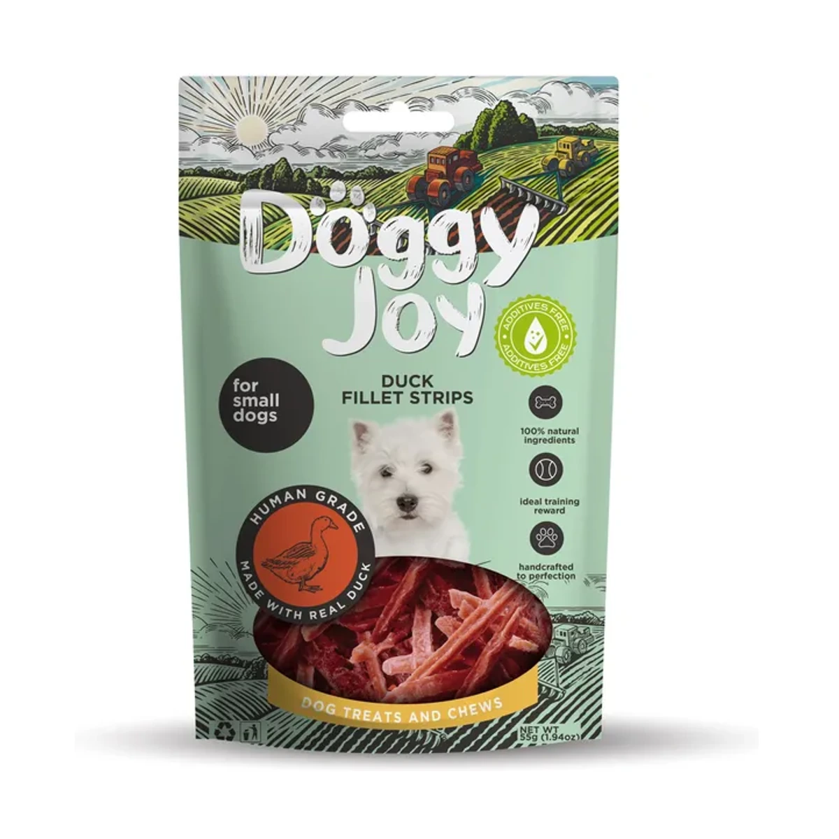 Doggy Joy Duck fillet strips, 55 g
