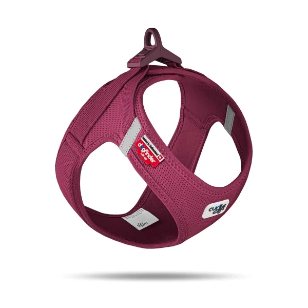 Curli Arnés Air-Mesh CLASP ruby (burdeos) XS