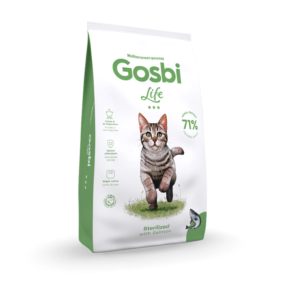 [00716044] GOSBI life cat sterilized salmon 3kg·